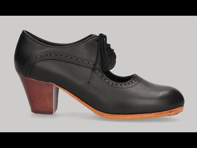 Vídeo relacionado con PASARELA - Zapatos de Baile Flamenco de Piel Negros con Clavos para Mujer Cuero Mujer Color: Negro Talla: 39
