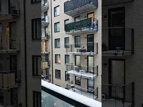 Beautiful Snowfall Again today in Stockholm