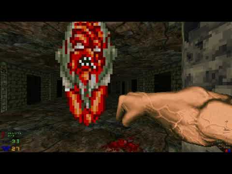Doom: Splatterhouse 3D - E1M4 Haunted Halls - All Secrets No Commentary
