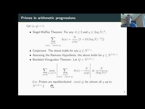 Xuancheng Shao (Kentucky): Gowers uniformity of primes in arithmetic progressions