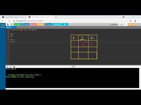 Wap Program To Swap Two Variables Using Third Variable In Python