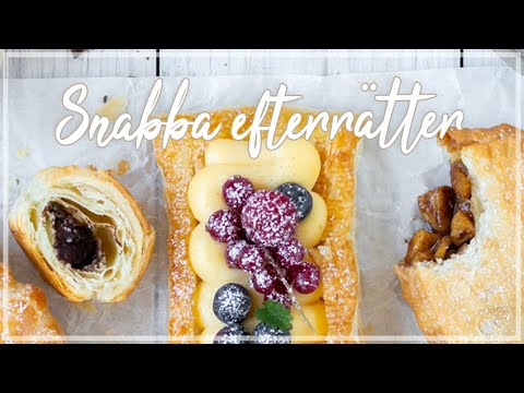 3 SNABBA EFTERRÄTTER: Friterad äppelpaj, croissant & vaniljbakelse