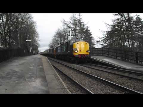 The Easter Highlander with Tow DRS Class 37 No 37607 and 37409 at Bardon mill on 29/3/2013.