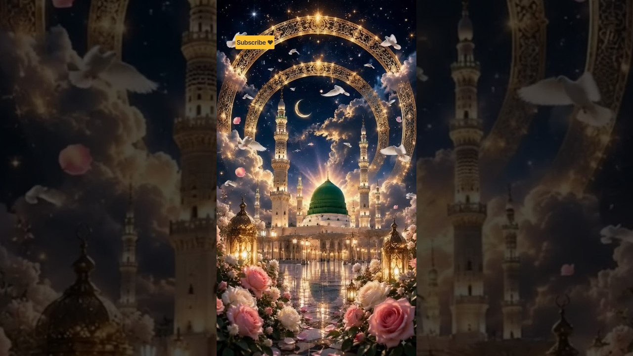🌙 A Beautiful AI Journey to Madina Sharif | Peaceful Islamic Video❤️#shorts#shortsfeed#viral#trend