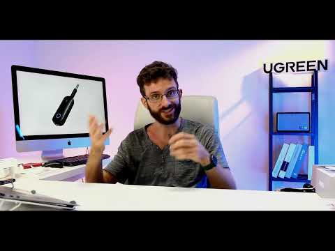 Bluetooth-адаптер Ugreen CM403 2 в 1 3.5 мм AUX Bluetooth 5.0 с микрофоном Черный - фото 2 - id-p1922081211