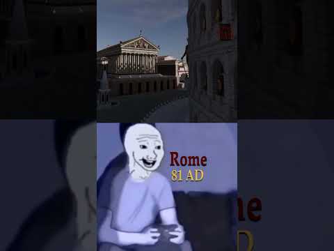 Rome 81 AD And Today 2023...#rome #shorts #romanempire #ruins #wojak #beforeandafter