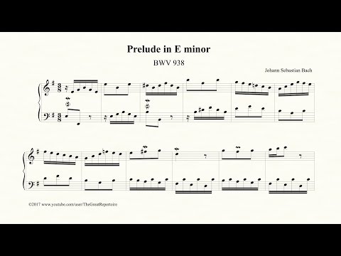Bach, Prelude in E minor, BWV 938