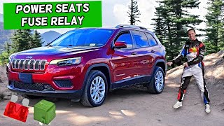 Jeep Cherokee Power Seats Front Left Right Seat Fuse Relay Location Replacement 2014 2023