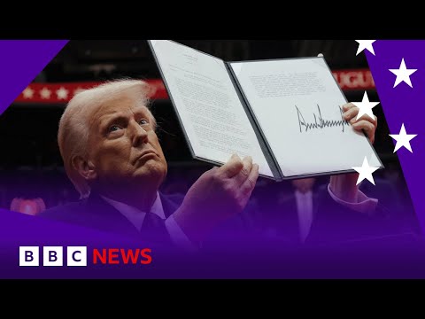 Video | President Trump signs executive orders and withdraws US from Paris climate agreement | BBC News