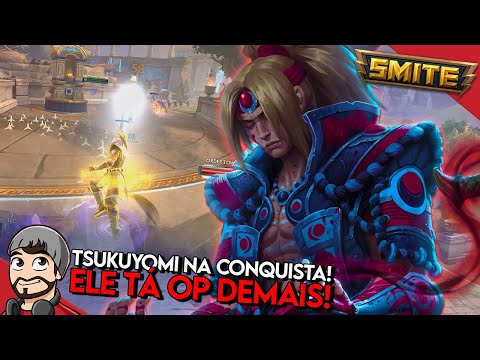 TESTANDO O NOVO GOD! OP E DIVERTIDO DEMAIS! TSUKUYOMI JUNGLER - Conquista - ⚡ Smite BR