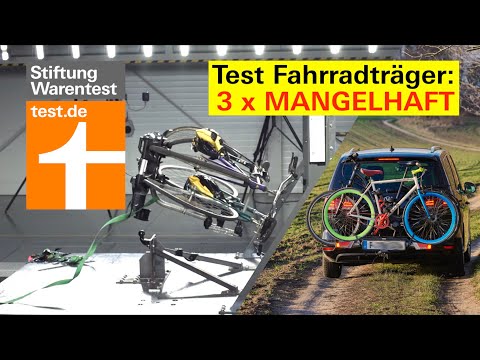Test Fahrradträger fürs Auto: 3 Fahrrad-Heckträger im Crashtest mit schweren Sicherheitsmängeln
