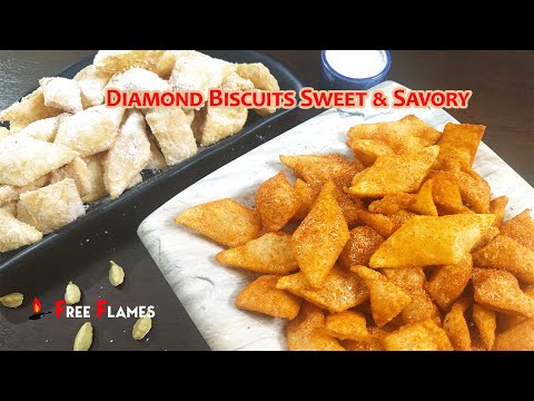 Diamond Biscuit Sweet and Savory | Easy Diwali Snacks | Diamond Cuts Recipe | Shakkarpara