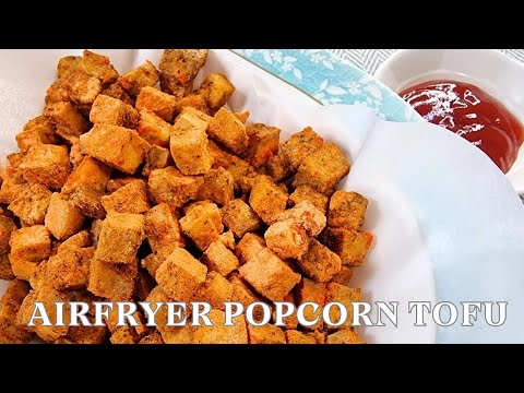 Cheese Flavored Air fryer Popcorn Tofu  / Air fryer Recipe / Leney's  Kitchen