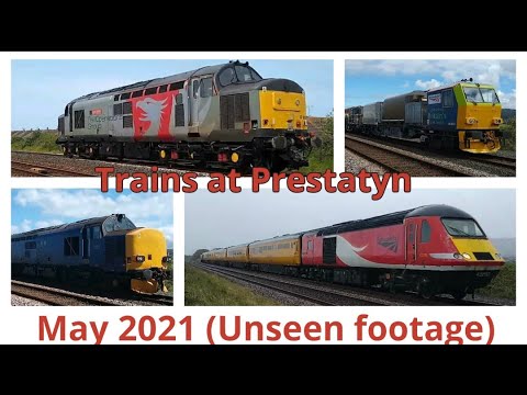 Trains at Prestatyn - May 2021 - Class 37 HST MPV - test trains - route learning - unseen footage