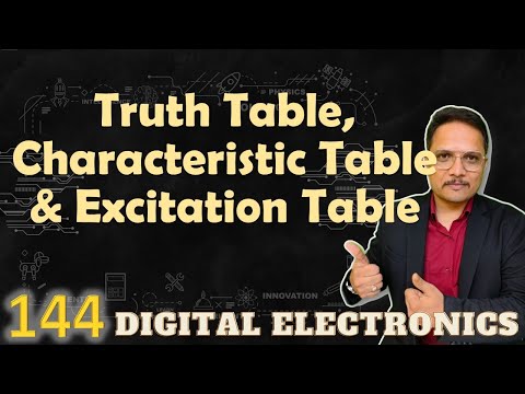 Truth Table Characteristic Table and Excitation Table of Flip Flop Digital Electronics FlipFlop