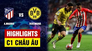 Highlights: Atletico Madrid - Dortmund | Tấn công áp đảo, rớt tim phút bù giờ