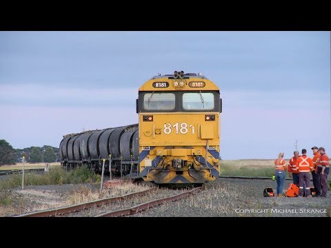 3GK5 Pacific National Grain Train Departs Gheringhap -  PoathTV Australian Railways