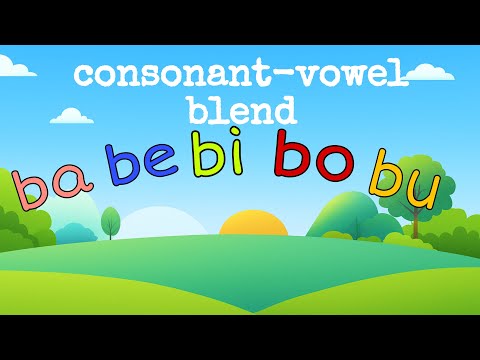 Blending consonant and vowel sounds | ba be bi bo bu | English Phonics|Lesson 1