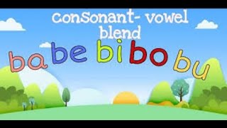 Blending consonant and vowel sounds | ba be bi bo bu | English Phonics|Lesson 1