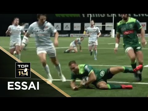 TOP 14 - Essai d'Eliott ROUDIL (SP) - Racing 92 - Pau - J8 - Saison 2020/2021