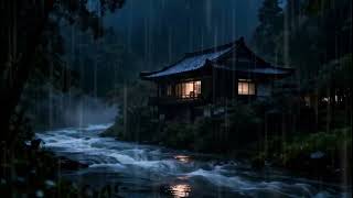 A Gentle Rain by the River for Sleep & Stress Relief