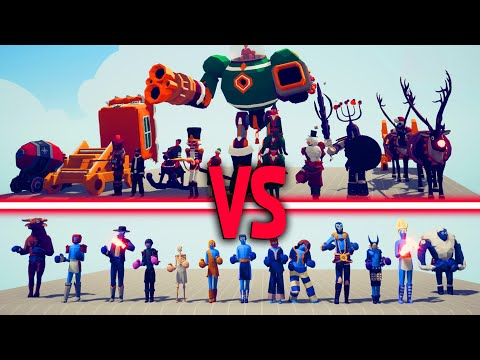 MEGA BOXER TEAM vs MEGA HOLIDAY TEAM | TABS - Totally Accurate Battle Simulator