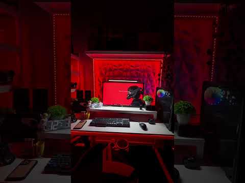 Red 💀❤️ #computer #setup #room #gaming #gamingsetup #rgb #pcsetup #gamergirl