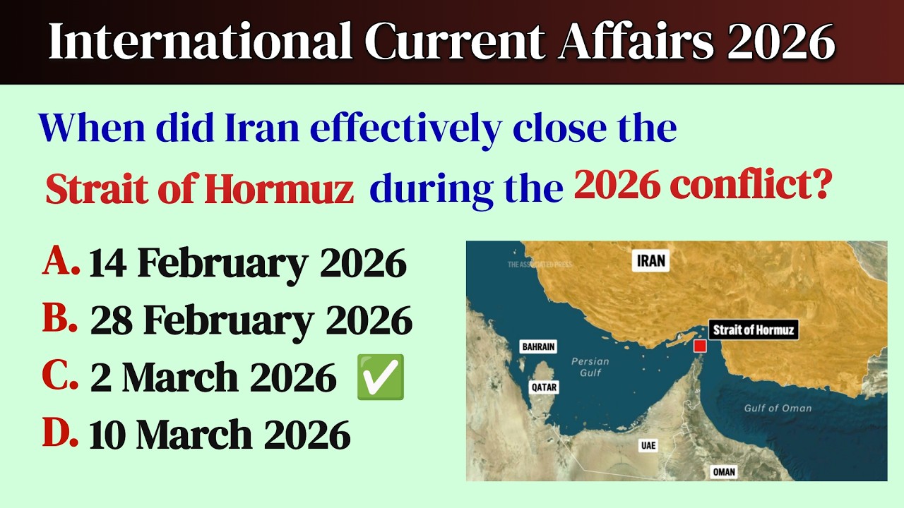 Most Important International Current Affairs 2026 | Top Current Affairs 2026 MCQs CSS PMS PPSC