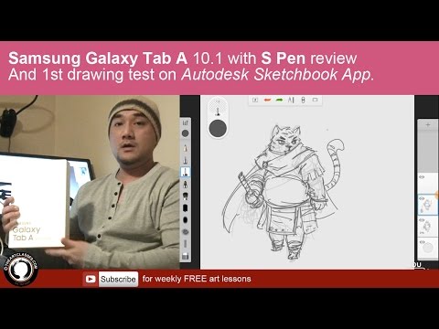 Samsung Galaxy Tab A with S pen review and drawing test