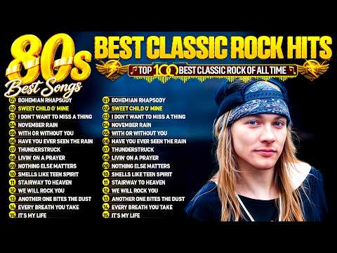 Guns N' Roses, ACDC, Bon Jovi, Metallica, Nirvana, Queen 🎶 Classic Rock Songs 70s 80s 90s Full Album