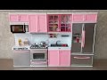 Unboxing new barbie kitchen set - Deluxe Modern toy Kitchen- Battery Operated doll Kitchen Playset