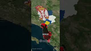 Why do Albania and Serbia hate each other #shorts #albania #serbia #geography