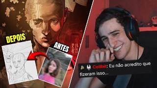 CALIGRAFO REAGE a todas FANARTS do 1 EPISÓDIO de HEXATOMBE