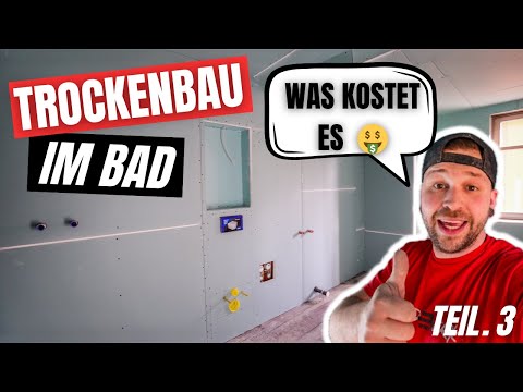 Drywall construction in the bathroom ⎜COSTS 🤑