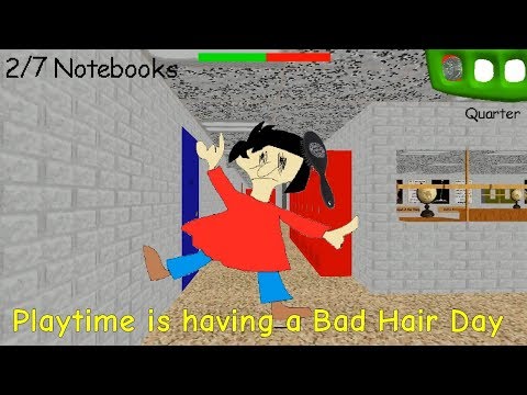 Playtime is having a Bad Hair Day -Baldi's Basics V1.4.1 Mod