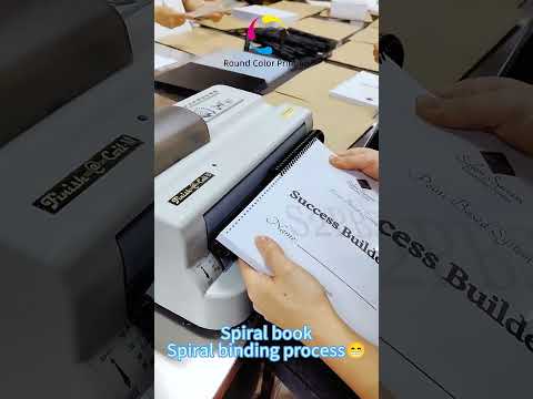 spiral binding processing for sprial book #bookprinting #colorprinting #spiralbinding