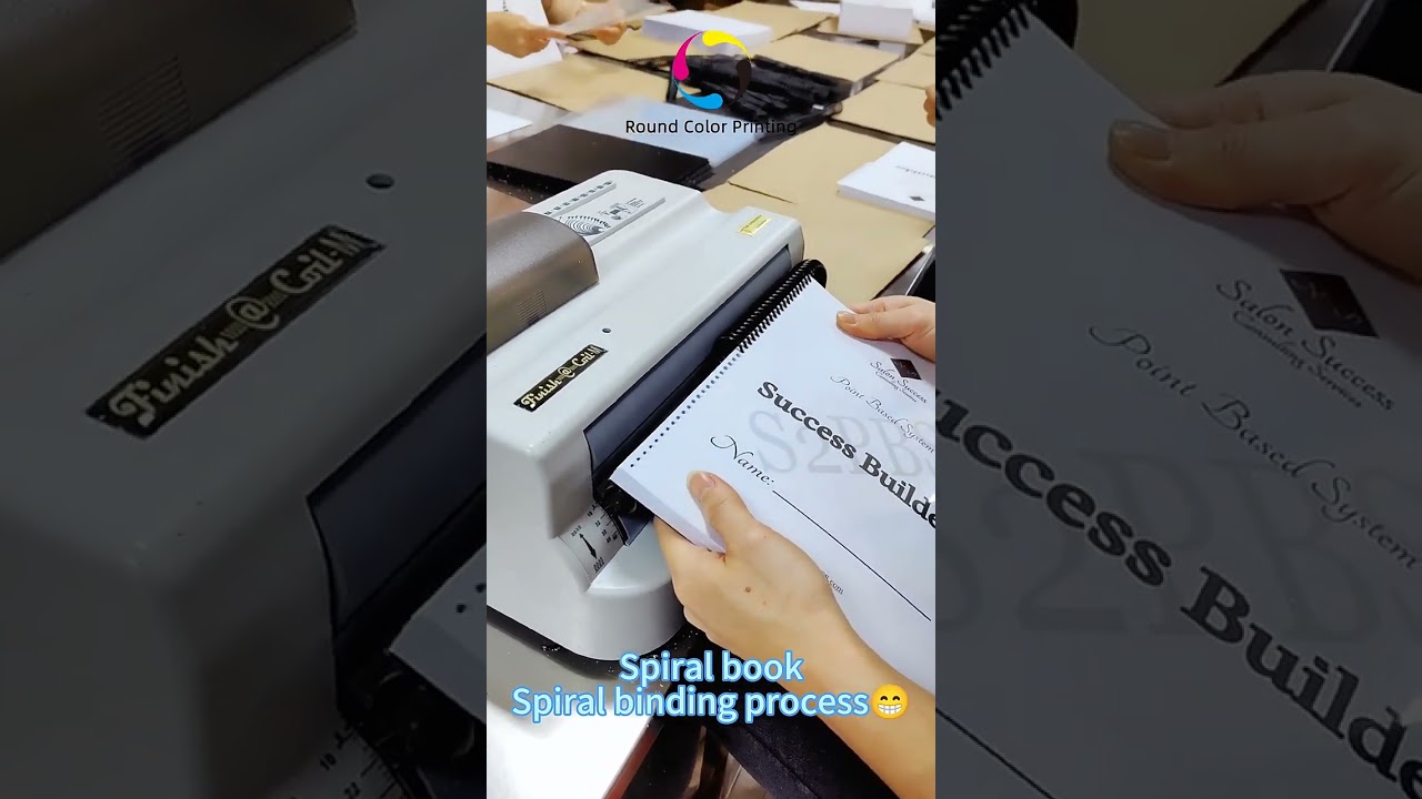 spiral binding processing for sprial book #bookprinting #colorprinting #spiralbinding