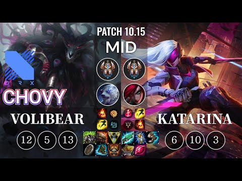 DRX Chovy Volibear vs Katarina Mid - KR Patch 10.15