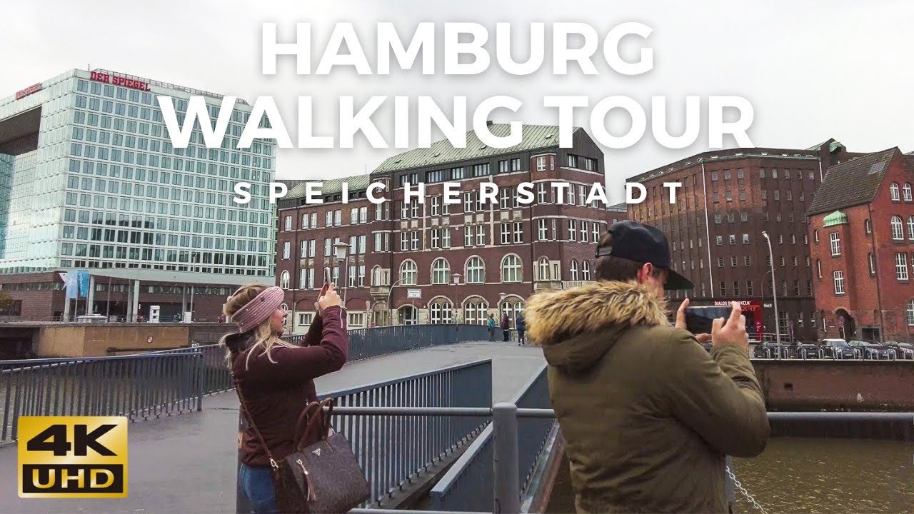 Immersive street-level walking tour through Hamburg — Speicherstadt, Germany, showcasing authentic urban landscapes, local architecture, and the vibrant atmosphere of the city's neighborhoods