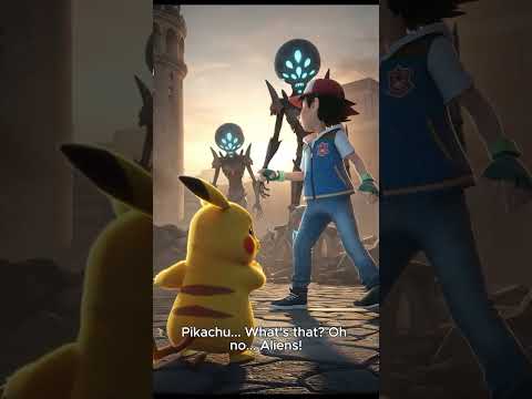 Pokémon vs Aliens: Battle for Istanbul! 🏙️👽#shorts #pokemon #alieninvasion #ashketchum #pikachu#ai