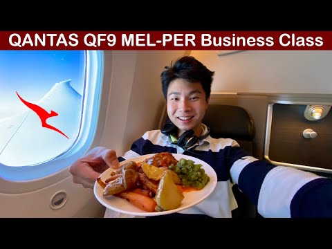 QANTAS 787 BUSINESS CLASSE (serviço internacional em voo doméstico)