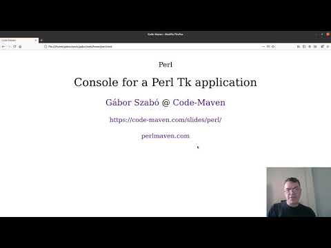 Perl tk text widget to create a console for your script.