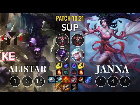 YM Ke Alistar vs Janna Sup - KR Patch 10.21