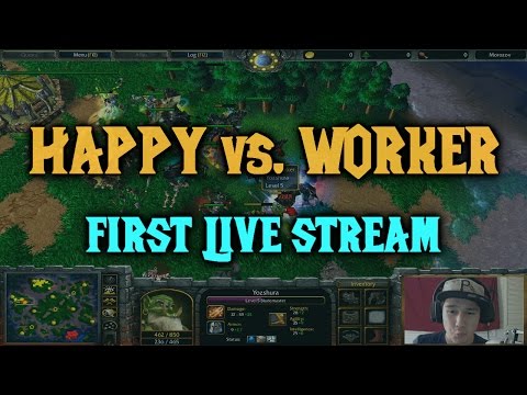 Warcraft 3 | Happy (UD) vs Worker (OC) | FIRST LIVESTREAM | Gera Cup 90 | Part 1/2