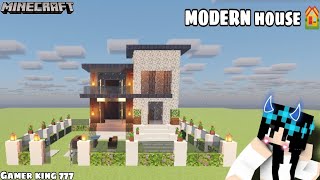 MINECRAFT TUTORIAL:- HOW TO BUILD MODERN HOUSE 🏡 #minecraft #build #tutorial #modernhouse