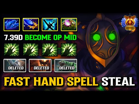 ULTRA FAST HANDS SPELL STEAL Rubick | Aghs Scepter + OC Build | 100% Become OP MID LANE 7.39d DOTA 2
