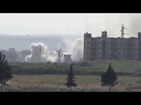 RAW Assad Syrian Army battle Jabhat al-Nusra Rocket Strikes in Aleppo Syria Breaking News April 2019 Video