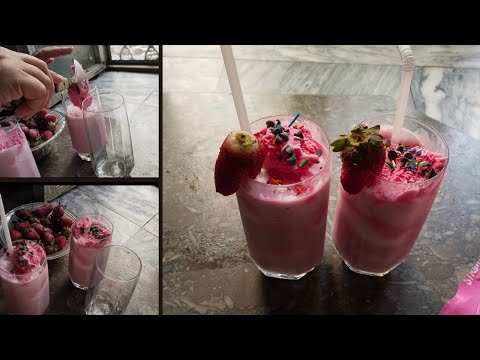 Strawberry ice cream shake by Azeem kitchen recipes very much delicious recipe cool cool recipe
