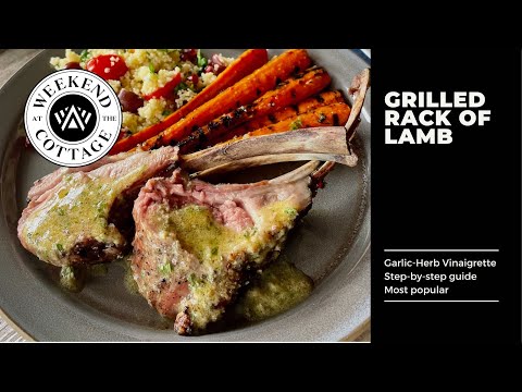 The best GRILLED RACK OF LAMB - with Garlic-Herb Vinaigrette