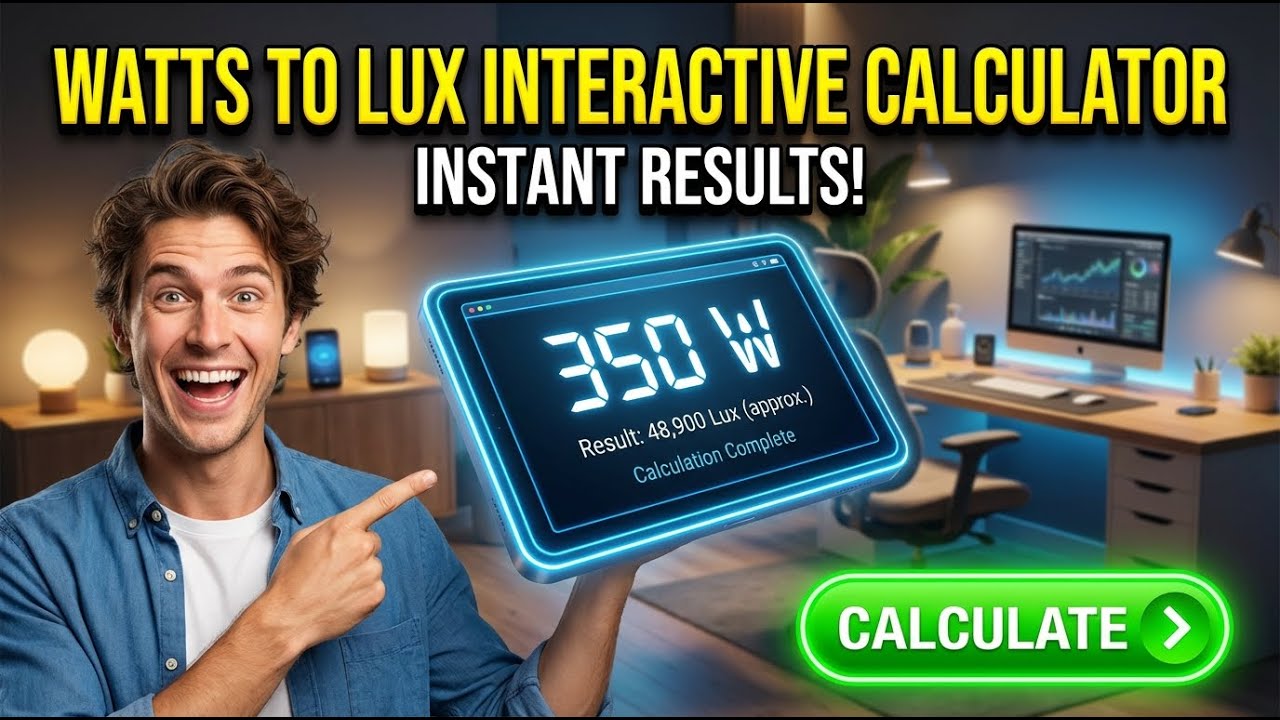 Watts To Lux Interactive Calculator